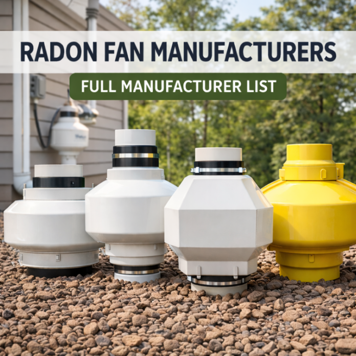 Radon Fan Manufacturer Listing