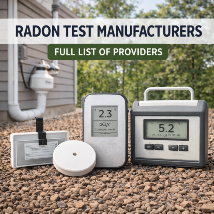 Radon Test Kit Manufacturers