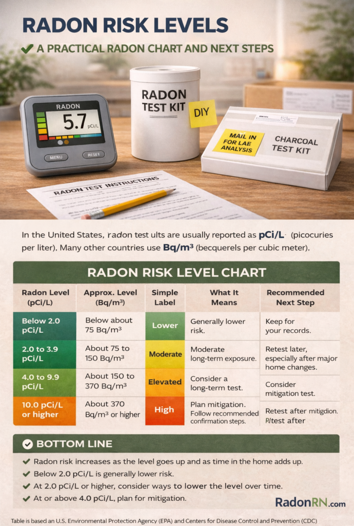 Radon Risk Levels Infographic